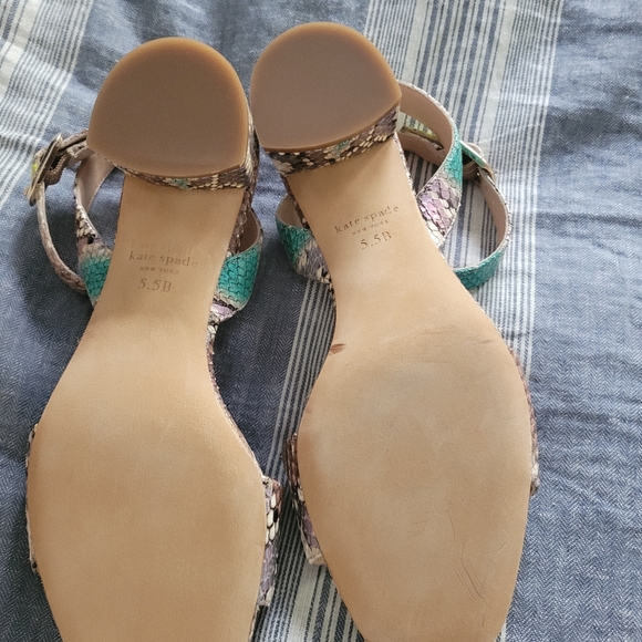 Authentic Kate Spade Faux Crocodile Sandals. Sz 5.5B - Picture 3 of 5